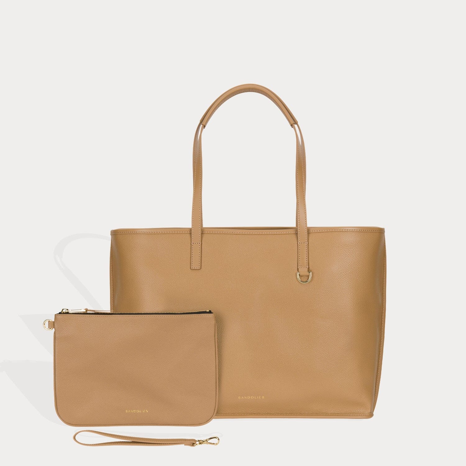 Tote and Clutch Set - Tan/Gold pack Bandolier 