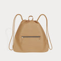 Drawstring Backpack and Clutch Set - Tan/Gold pack Bandolier 