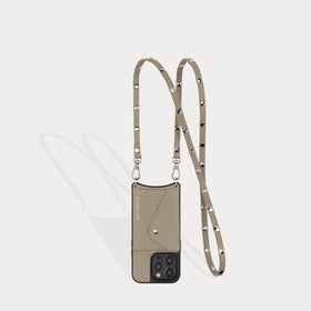 Sarah Petite Wristlet Strap Set - Greige/Silver Fashion Strap Bandolier 