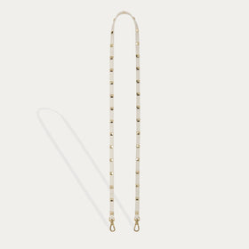 Sarah Petite Wristlet Strap Set - Ivory/Gold Fashion Strap Bandolier 