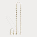 Sarah Petite Wristlet Strap Set - Ivory/Gold Fashion Strap Bandolier 
