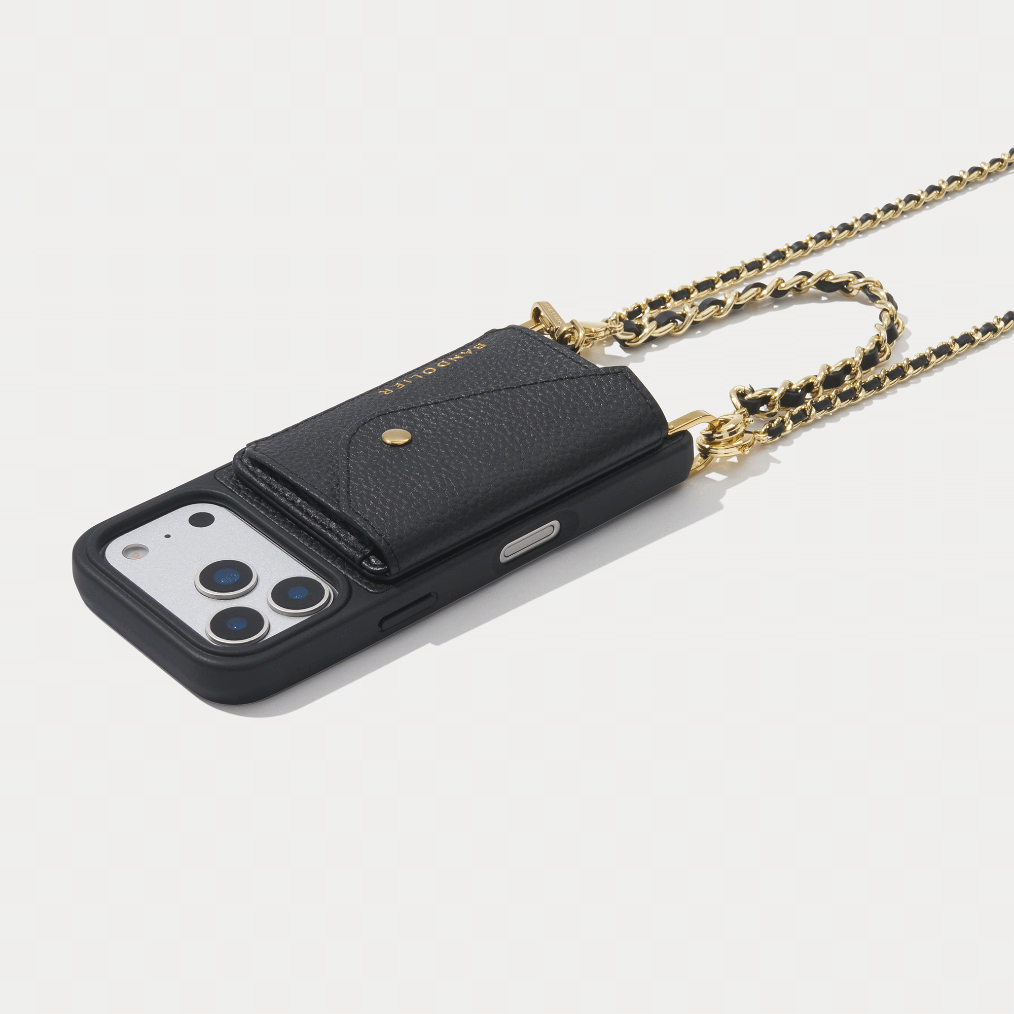 Rae Magnet Duet Wallet Crossbody Phone Case - Black/Gold