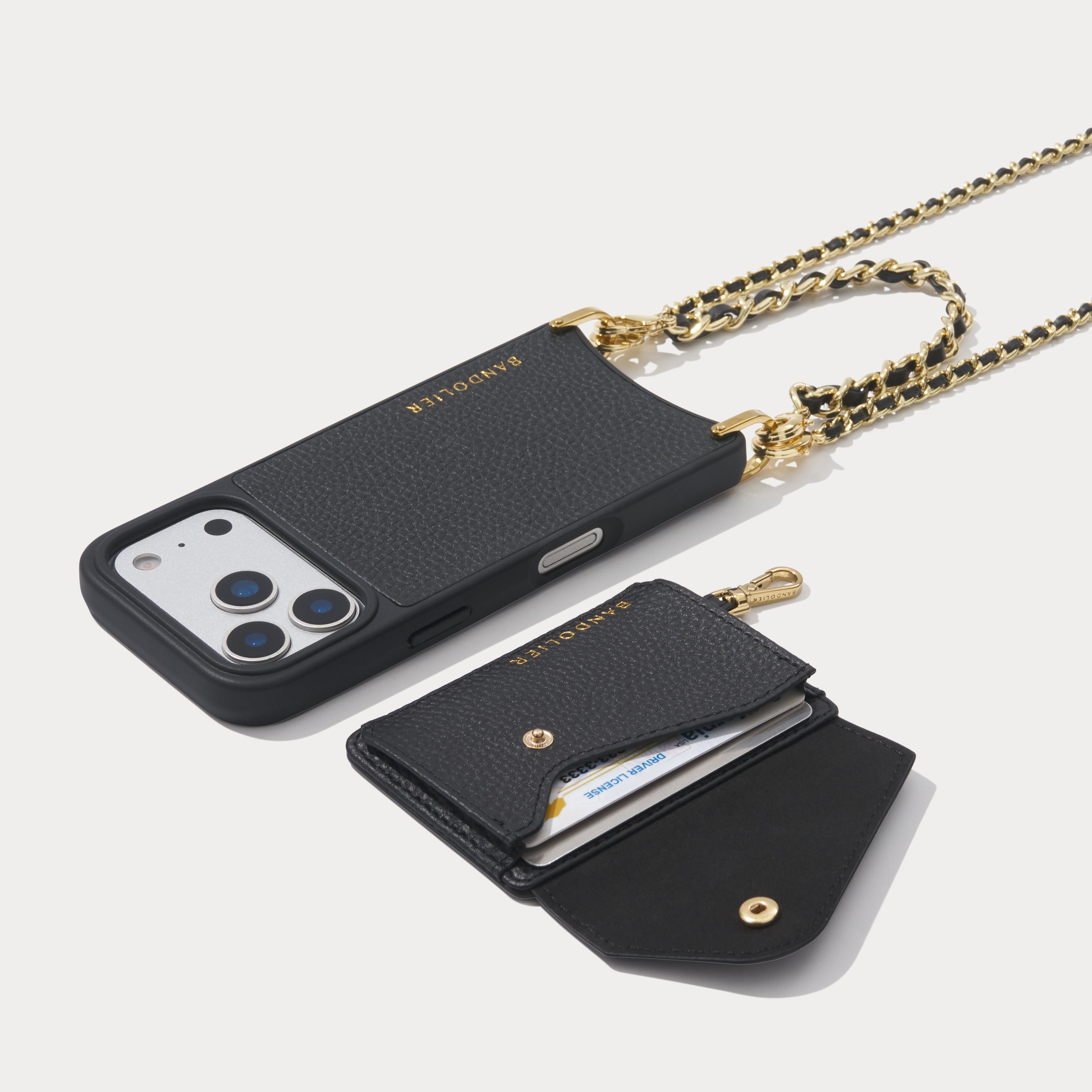 Rae Magnet Duet Wallet Crossbody Phone Case - Black/Gold