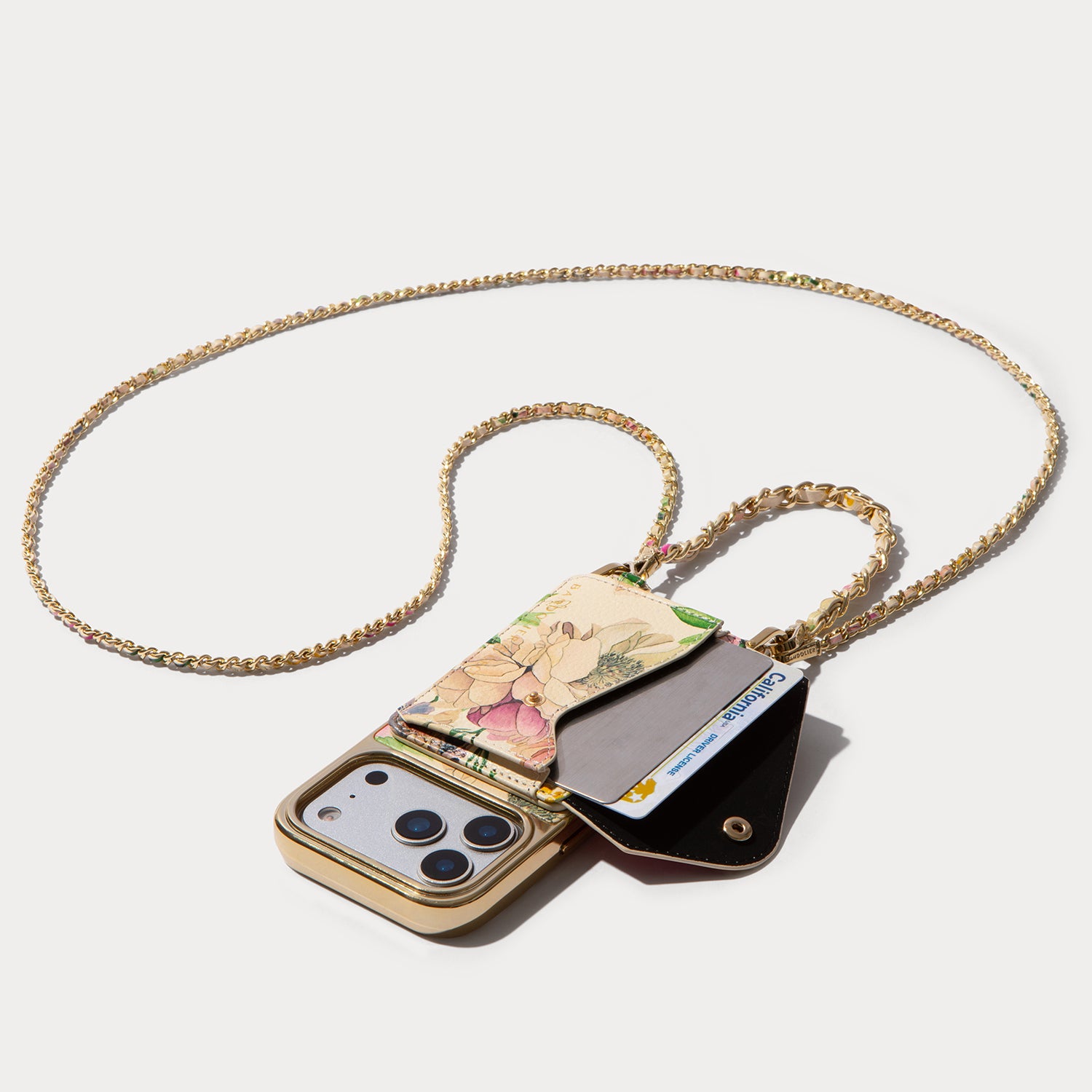 Rae Magnet Duet Wallet Crossbody Phone Case - Ceci Ivory Floral/Gold