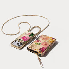 Rae Magnet Duet Crossbody Phone Case Pouch Set - Ceci Ivory Floral/Gold