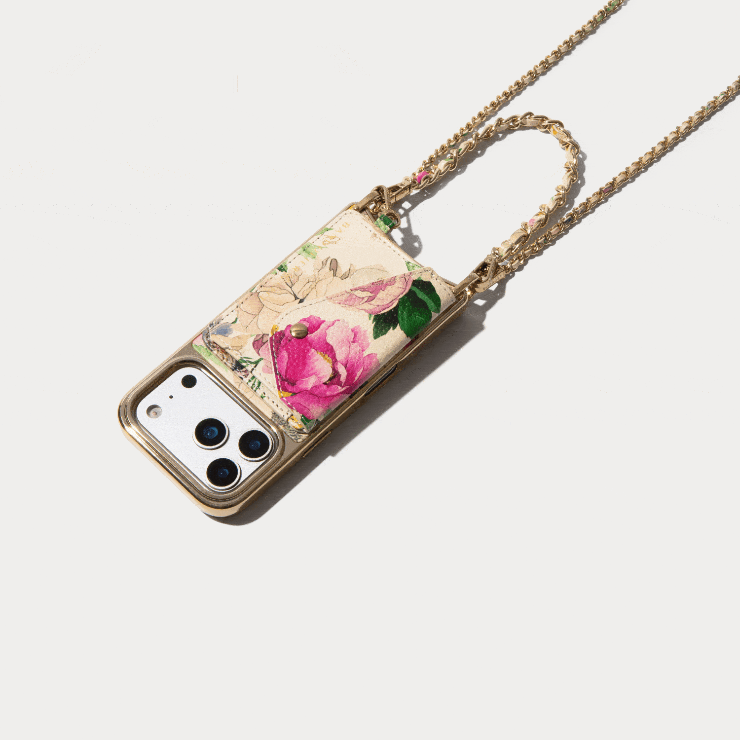 Rae Magnet Duet Wallet Crossbody Phone Case - Ceci Ivory Floral/Gold