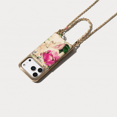 Rae Magnet Duet Wallet Crossbody Phone Case - Ceci Ivory Floral/Gold