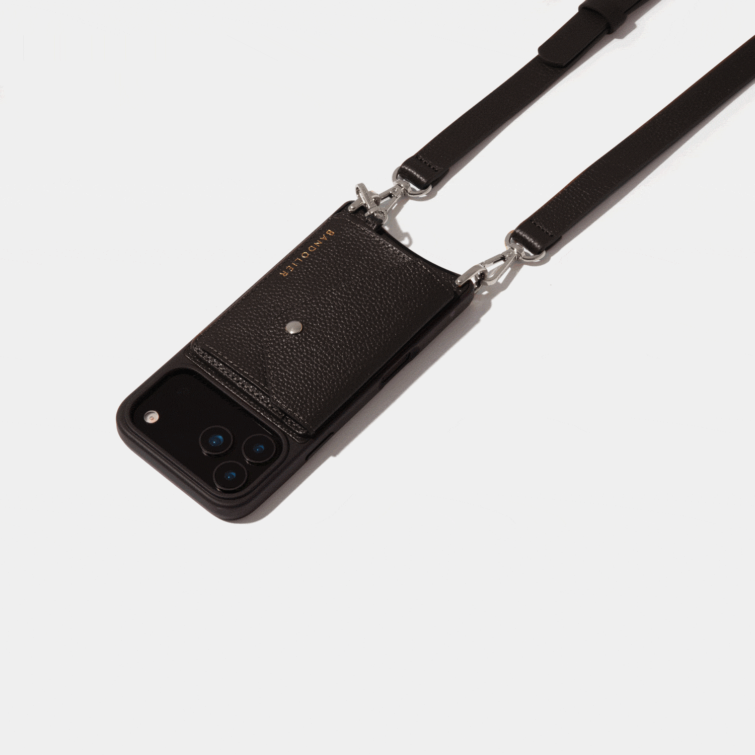 Remi Magnet Wallet Crossbody Phone Case - Black/Silver