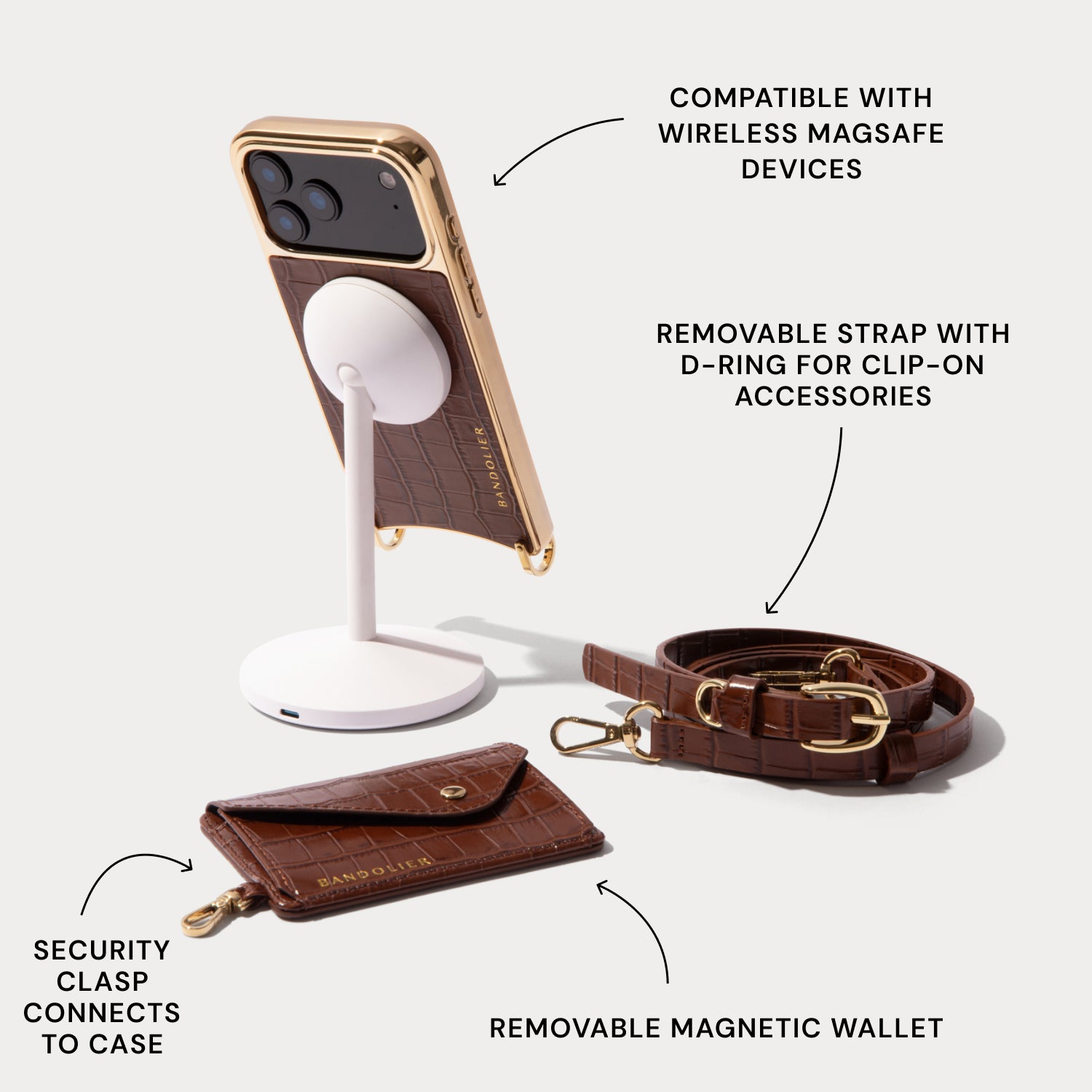 Remi Magnet Essentials Set - Brown Croc/Gold