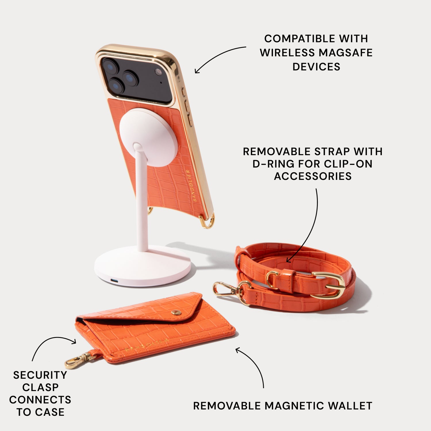 Remi Magnet Essentials Set - Orange Croc/Gold