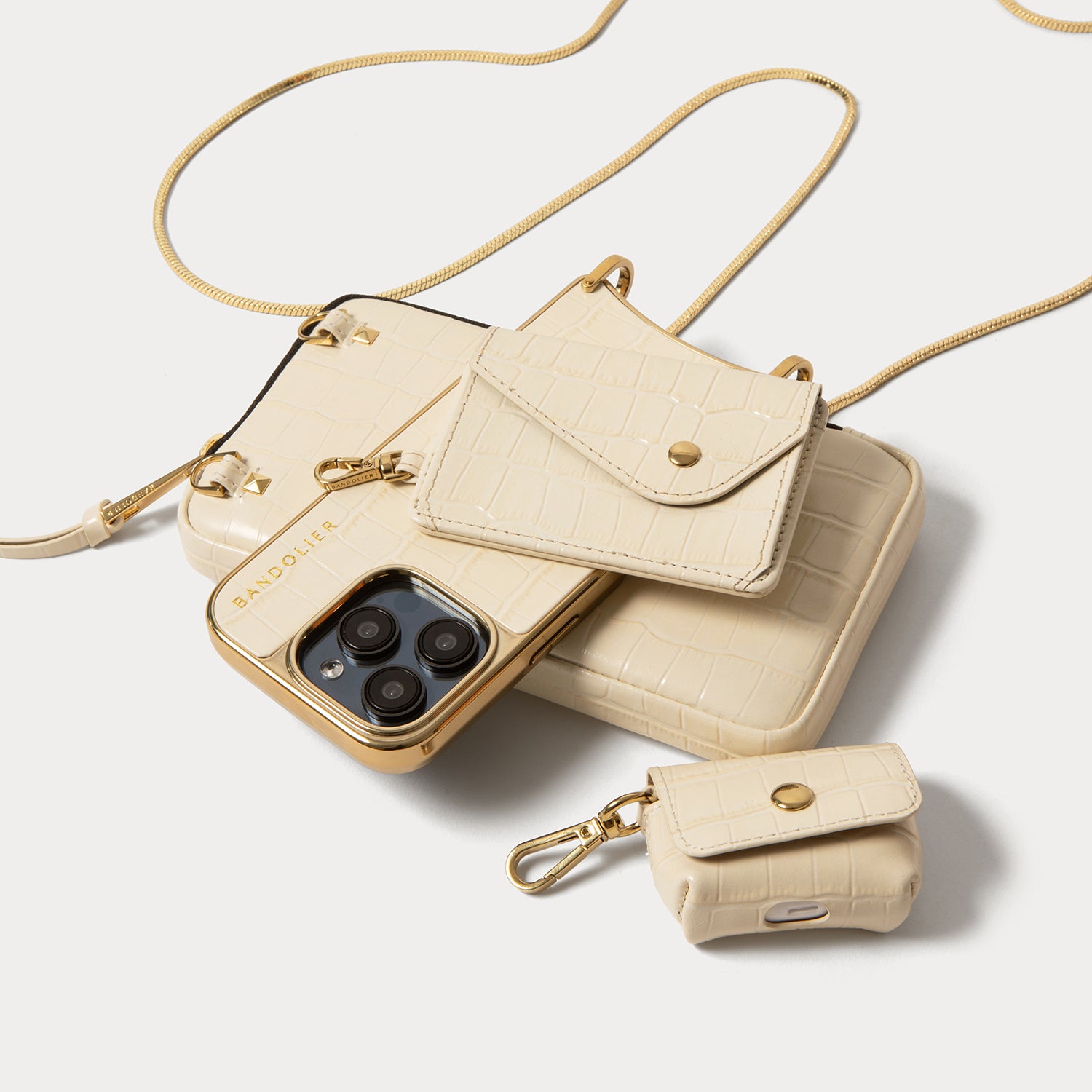 Remi Magnet Wallet Crossbody Phone Case Essentials Set - Ivory