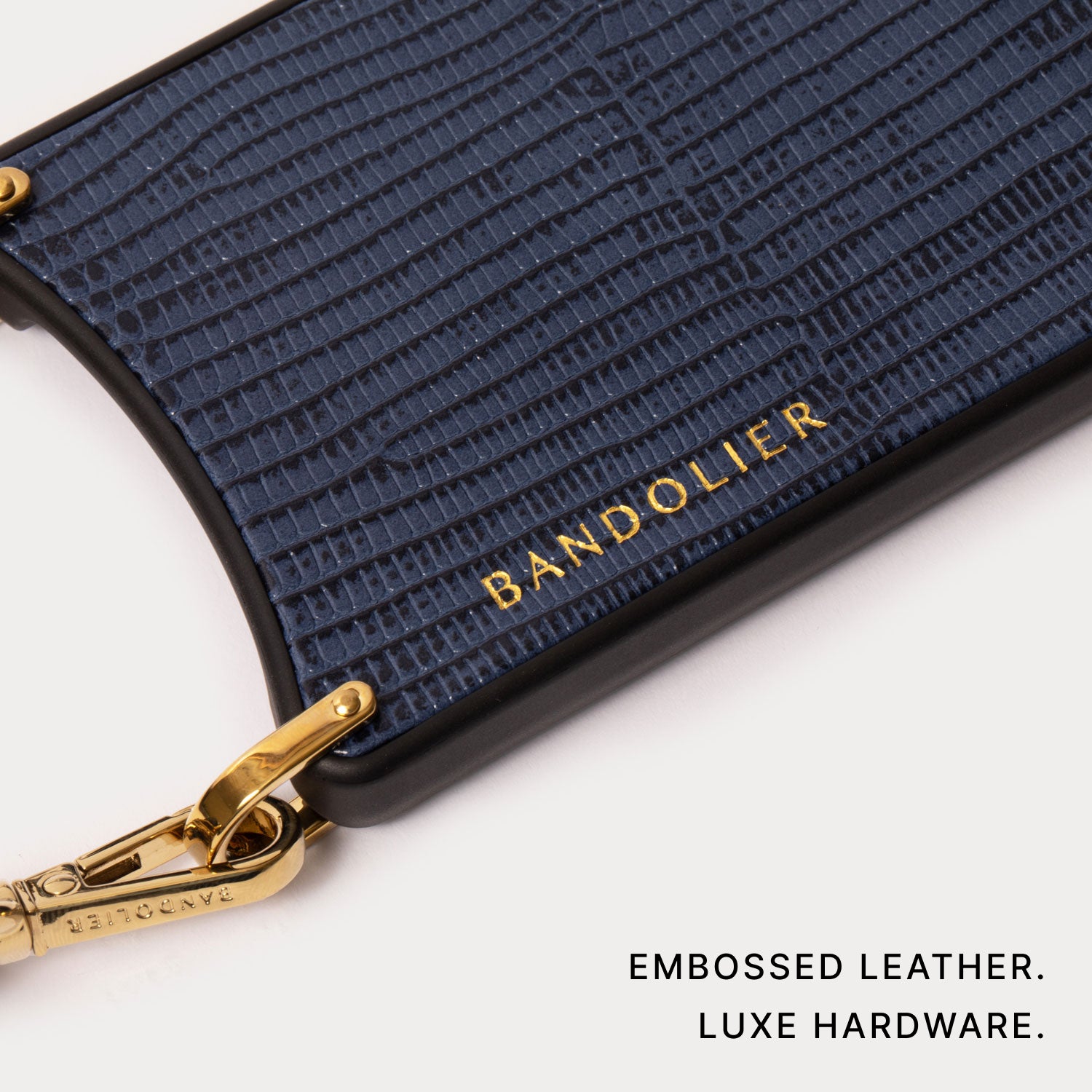 Remi Magnet Wallet Crossbody Phone Case - Indigo/Gold