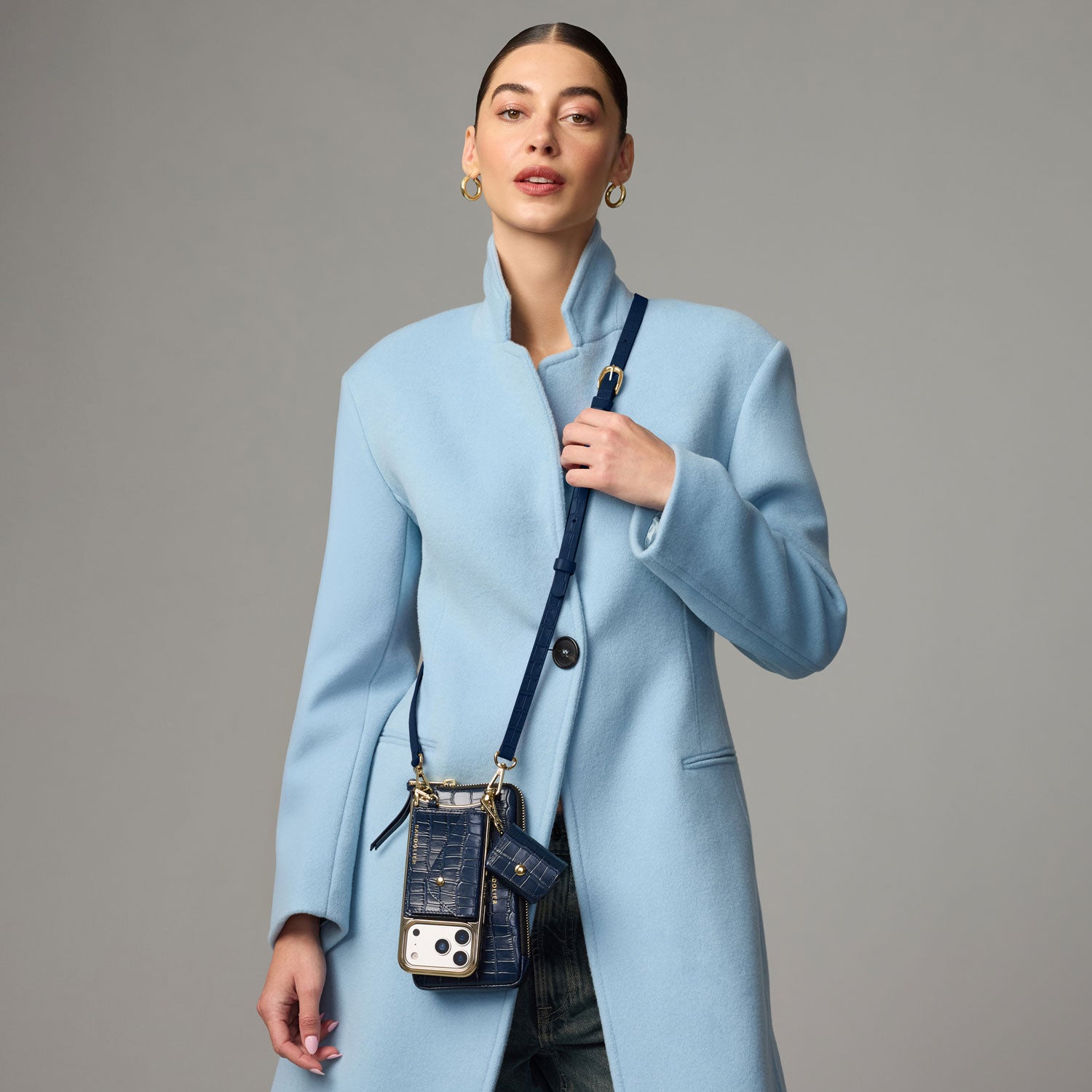 Remi Magnet Essentials Set - Navy Croc/Gold