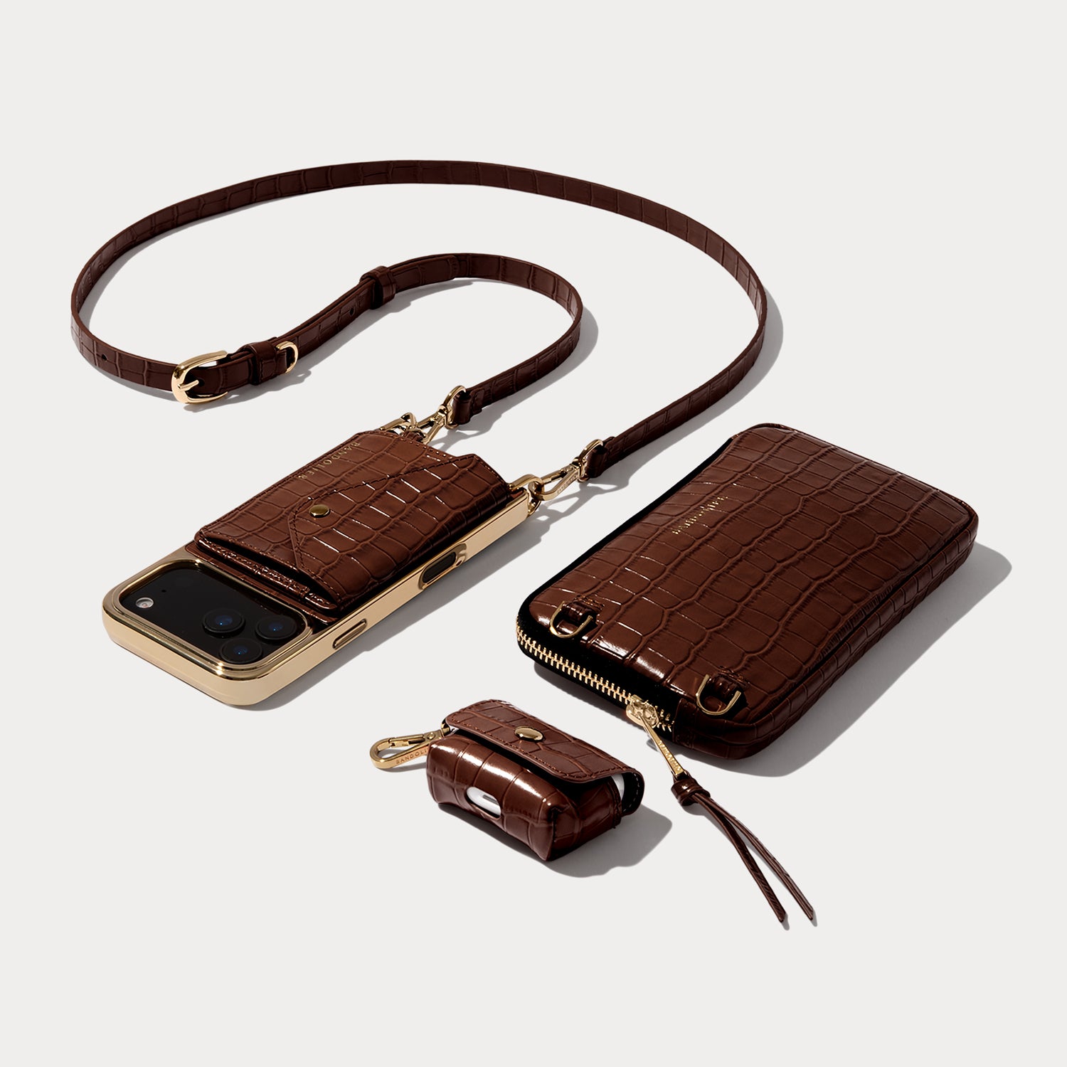 Remi Magnet Essentials Set - Brown Croc/Gold