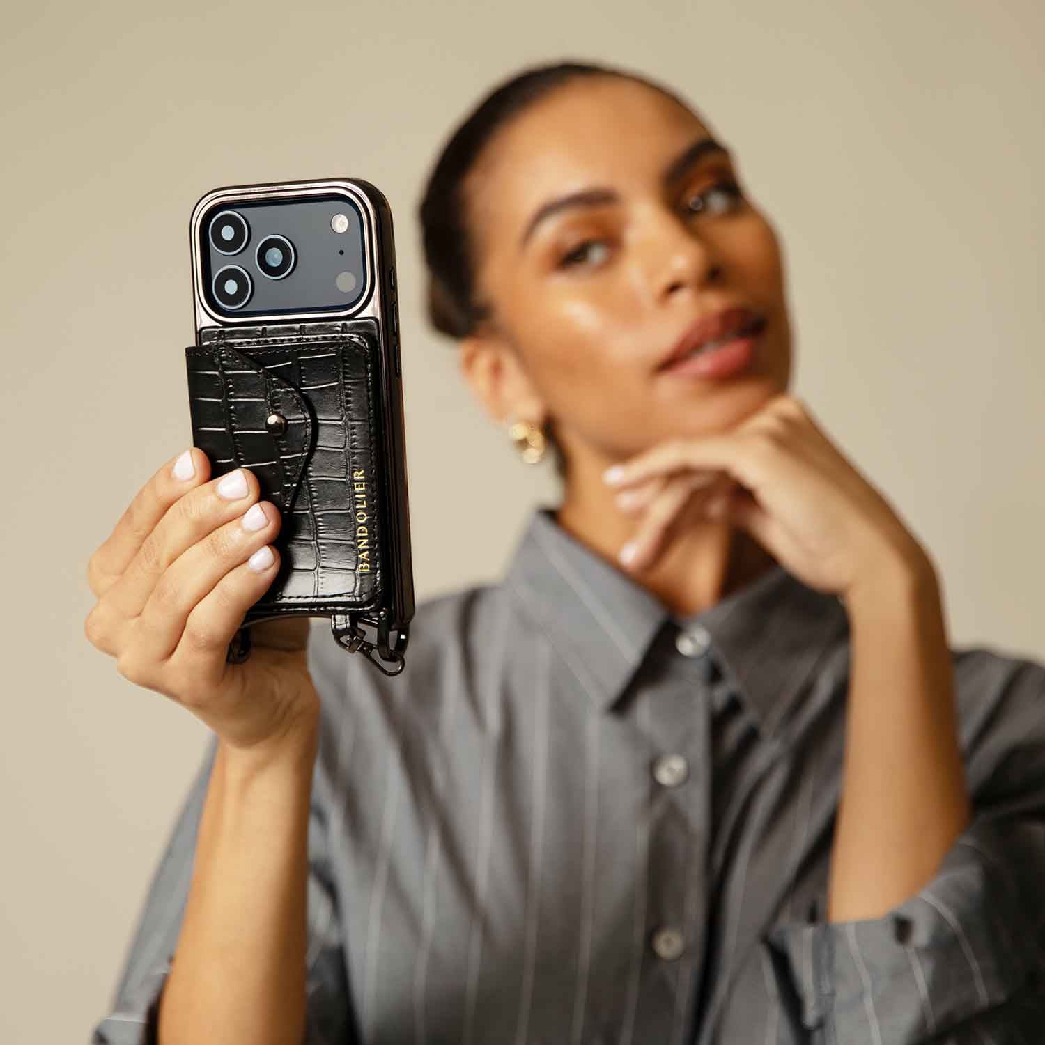 Remi Magnet Essentials Set - Black Croc/Pewter