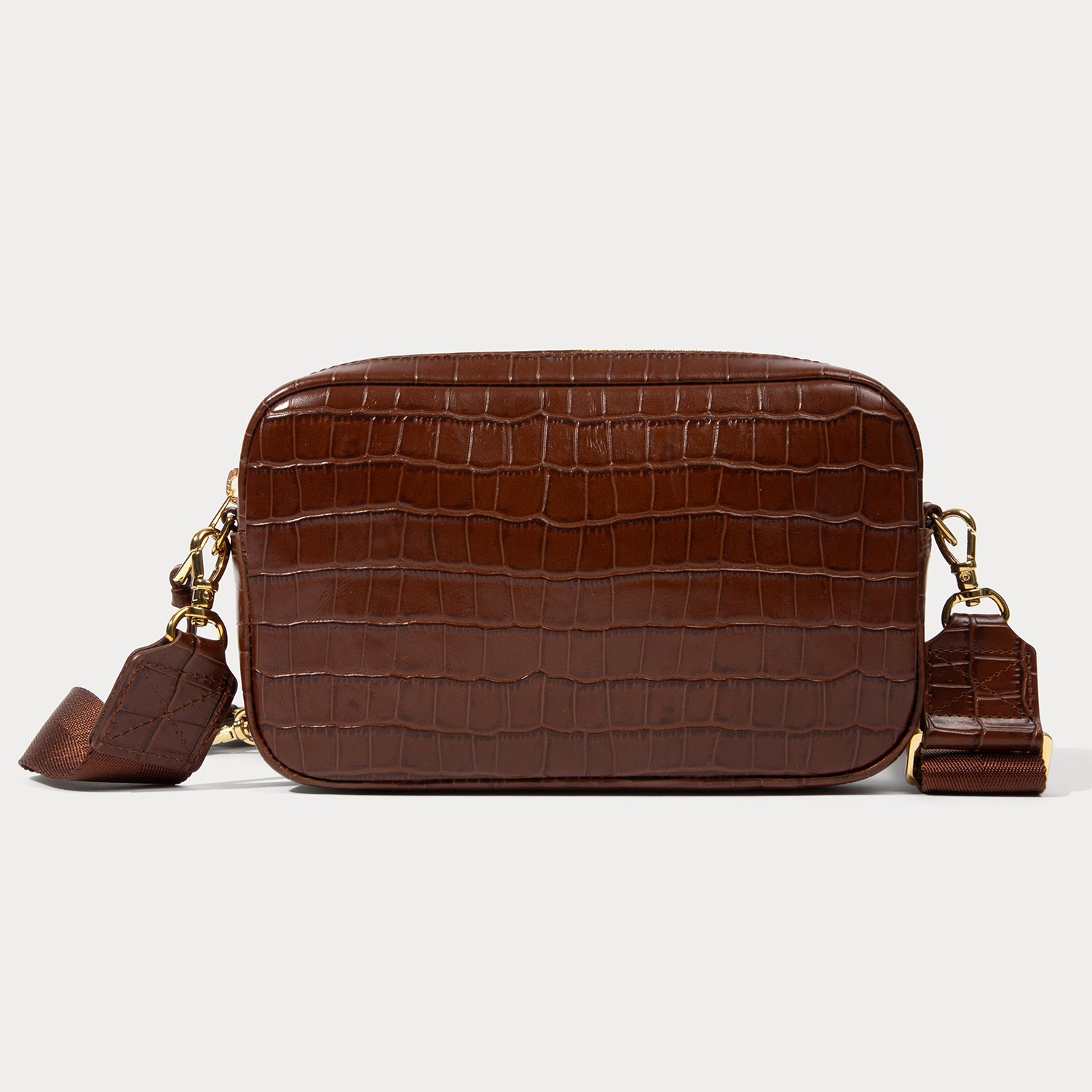 Miller Bag Brown Croc/Gold – Bandolier - Main Image
