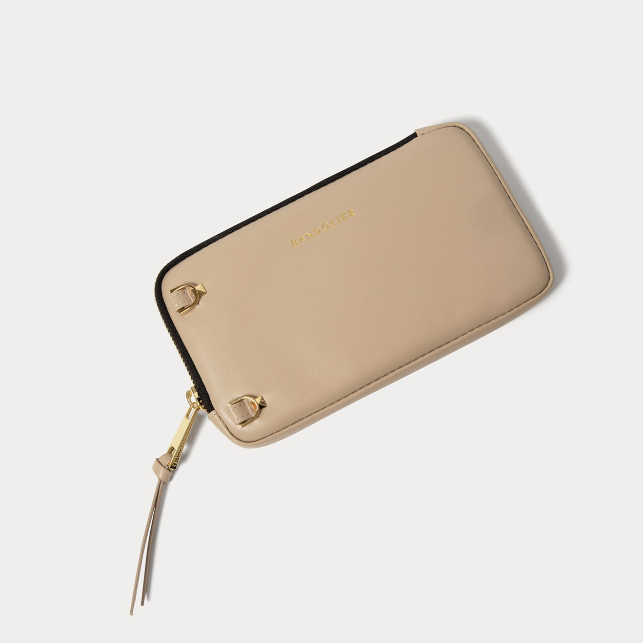 Expanded Zip Pouch - Beige/Gold