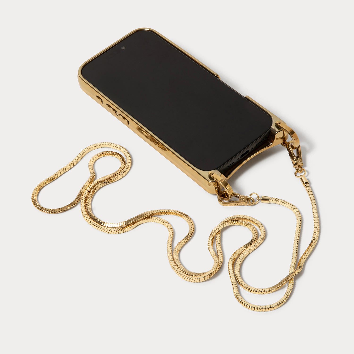 Gia Chrome Crossbody Phone Case - Chrome Gold/Gold – Bandolier Gia Chrome Crossbody Phone Case - Chrome Gold/Gold – Bandolier