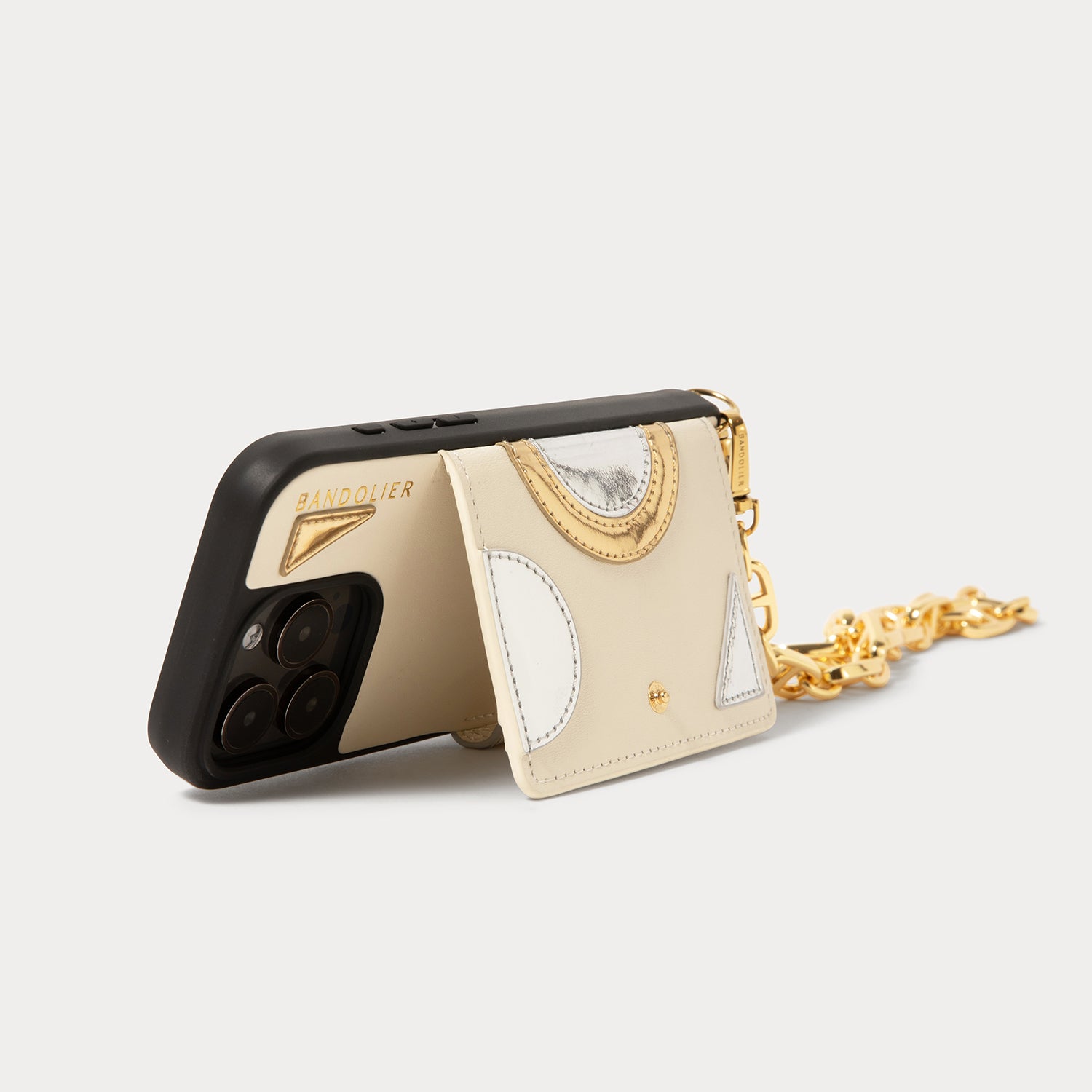 Isla MagSafe Charging Wristlet Phone Case - Ivory/Gold – Bandolier