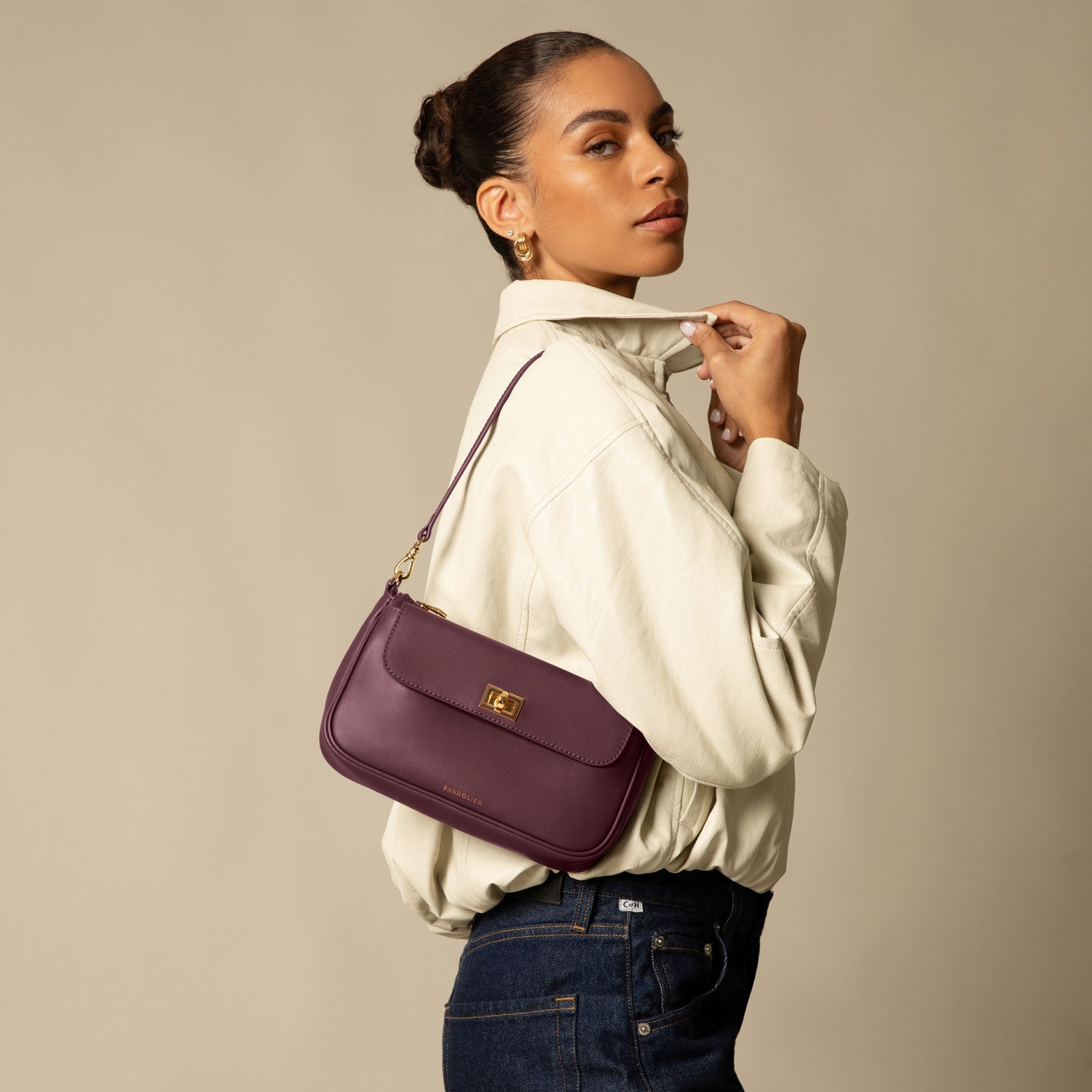 Taylor Bag - Wine/Gold