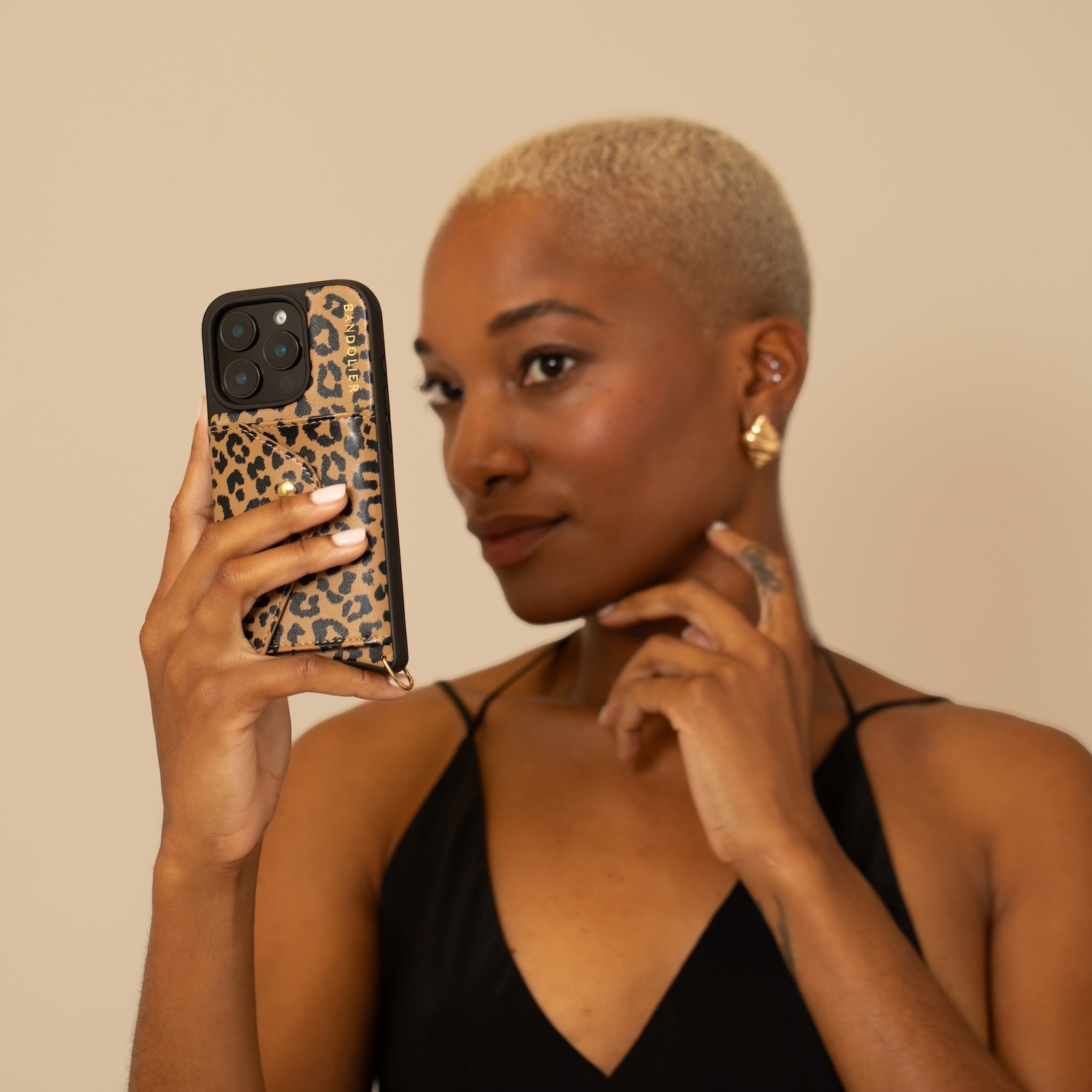 Donna Crossbody Phone Case - Leopard/Gold