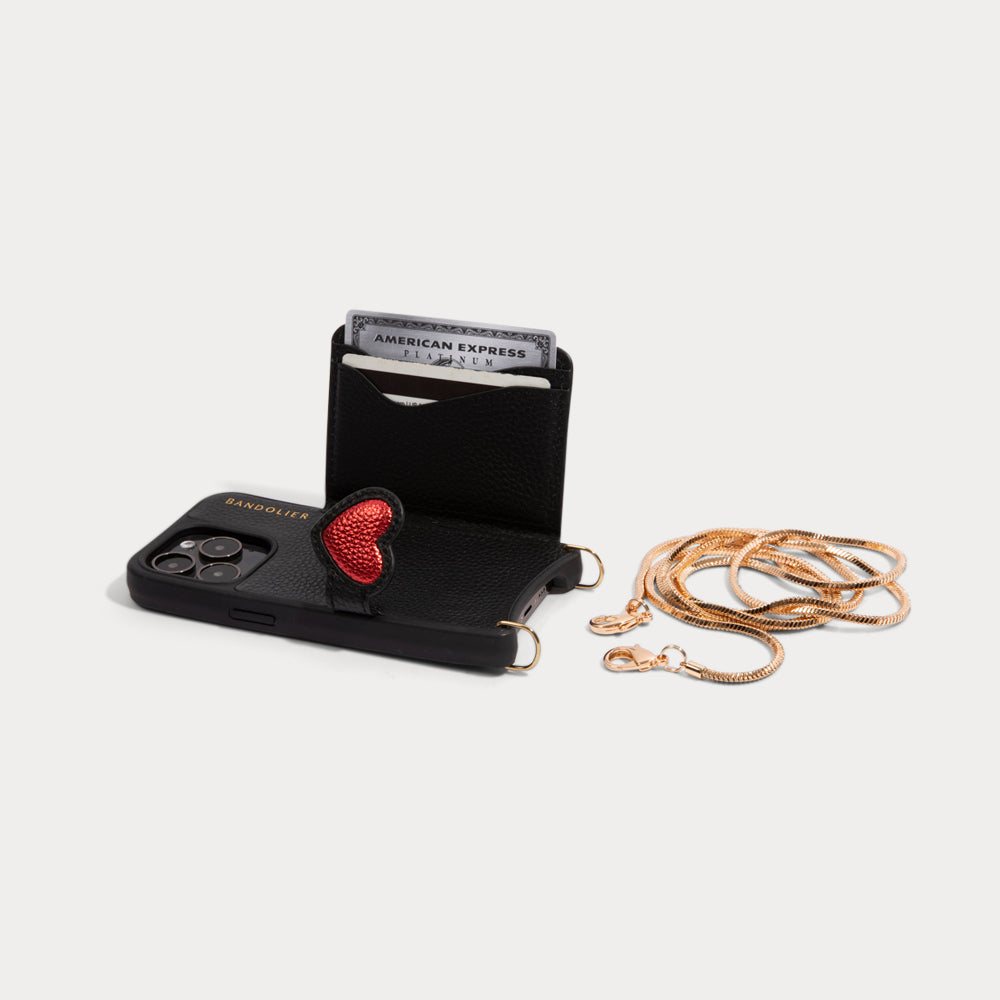 Gia MagSafe + Charm Set - Black/Red/Gold
