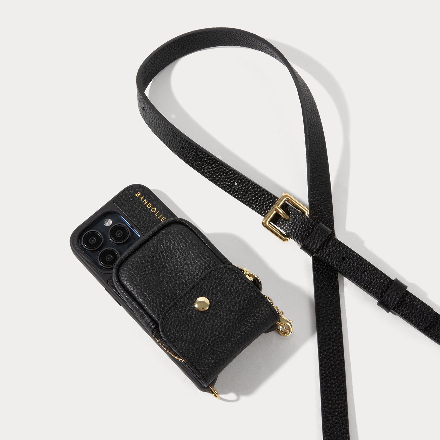 River Magnet Crossbody Phone Case - Black/Gold – Bandolier