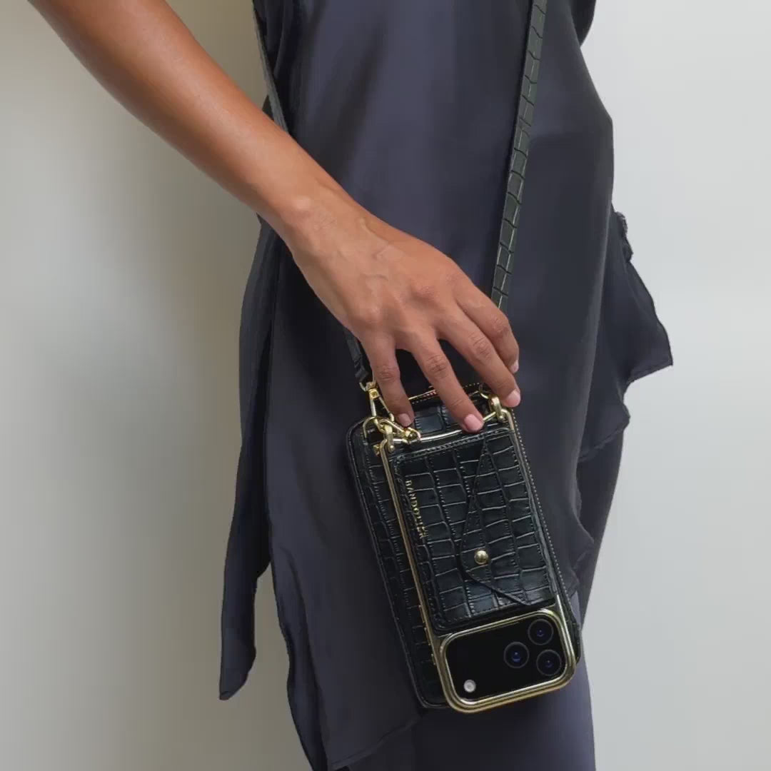 Remi Magnet Essentials Set - Black Croc/Gold