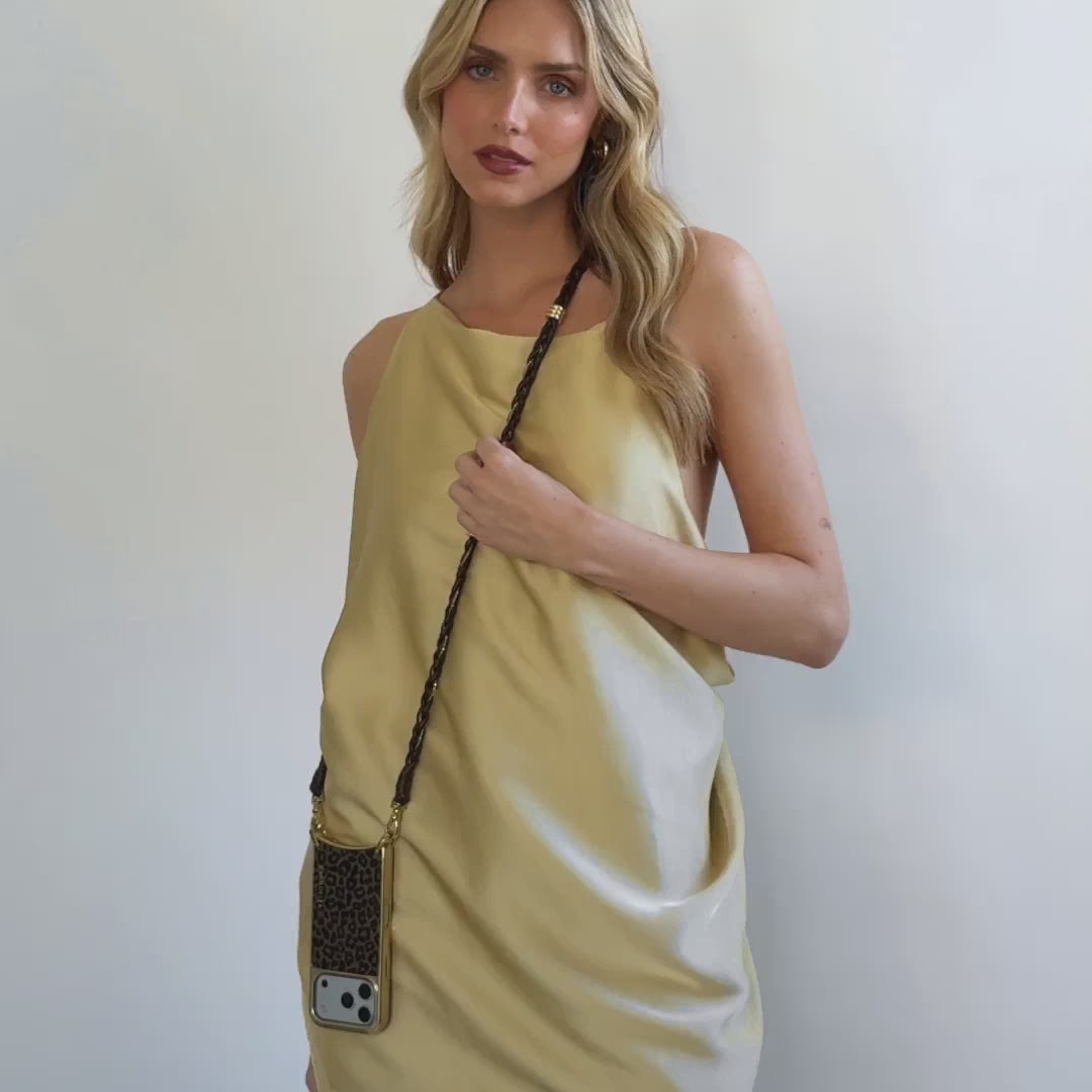 Gianna Strap - Dark Brown/Gold