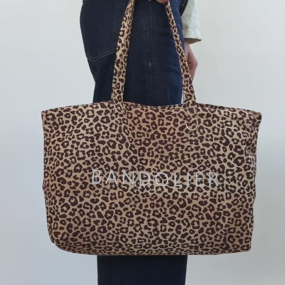 Leopard Tote - Leopard/Gold