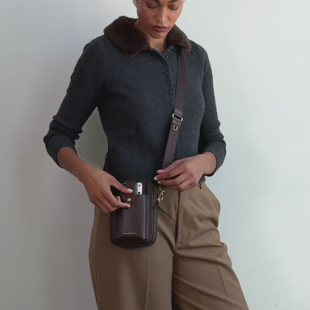 Dillon Bag - Espresso Brown/Gold