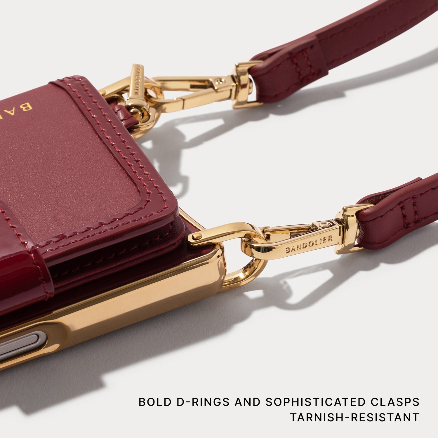 Ivy Pouch Set - Cranberry/Gold