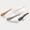 Ava Pebble Leather Wristlet - Tan/Gold Accessories Bandolier 