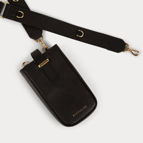Open Top Pouch With Rowan Strap - Black/Gold Accessories Bandolier 
