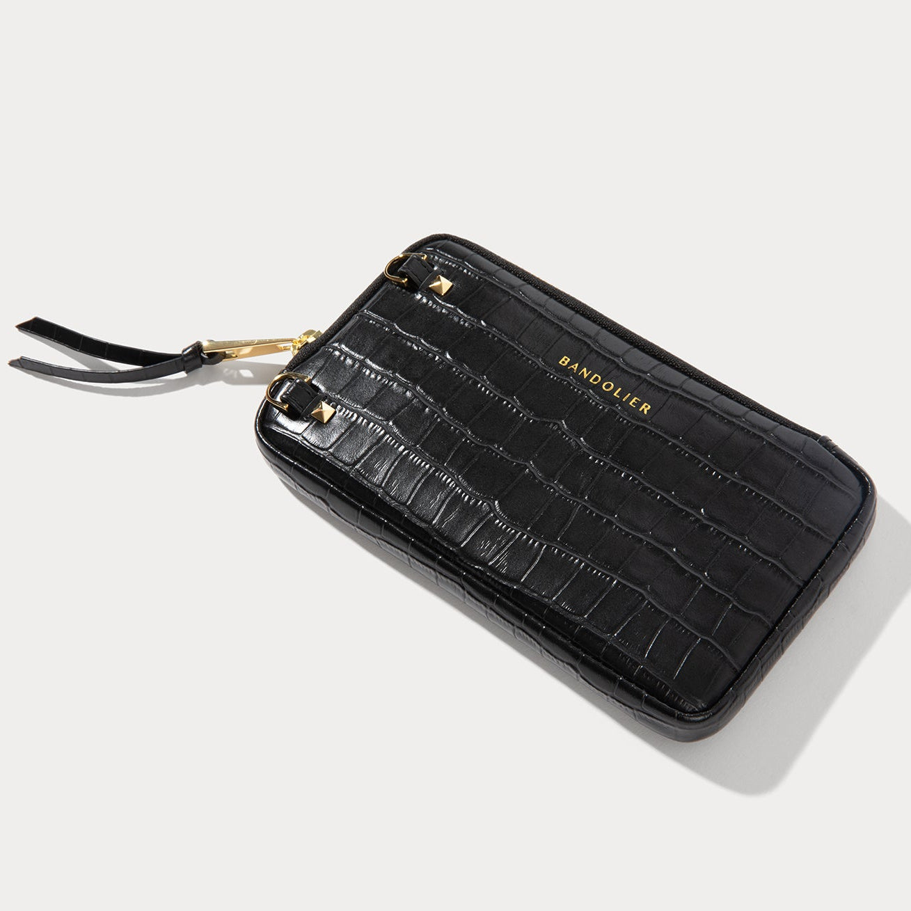 The Luxe Gift Set - Black Croc/Gold