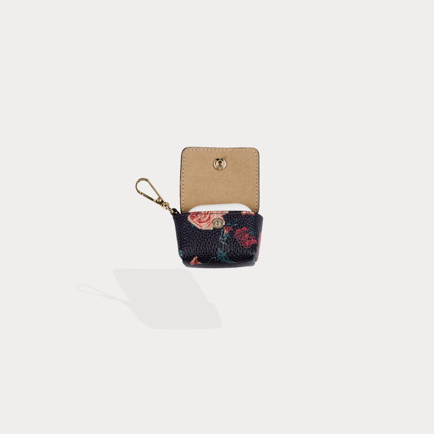 Avery AirPod Clip-On Pouch - Black Floral/Gold Pouch Core Bandolier 