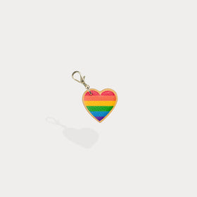 Rainbow Heart Charm - Rainbow/Gold Accessories Accessories 