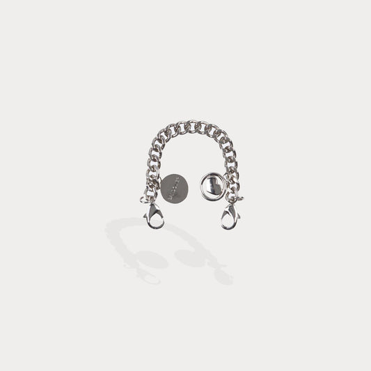 Wristlet Circle Heart Charm - Silver/Silver Strap Bandolier 