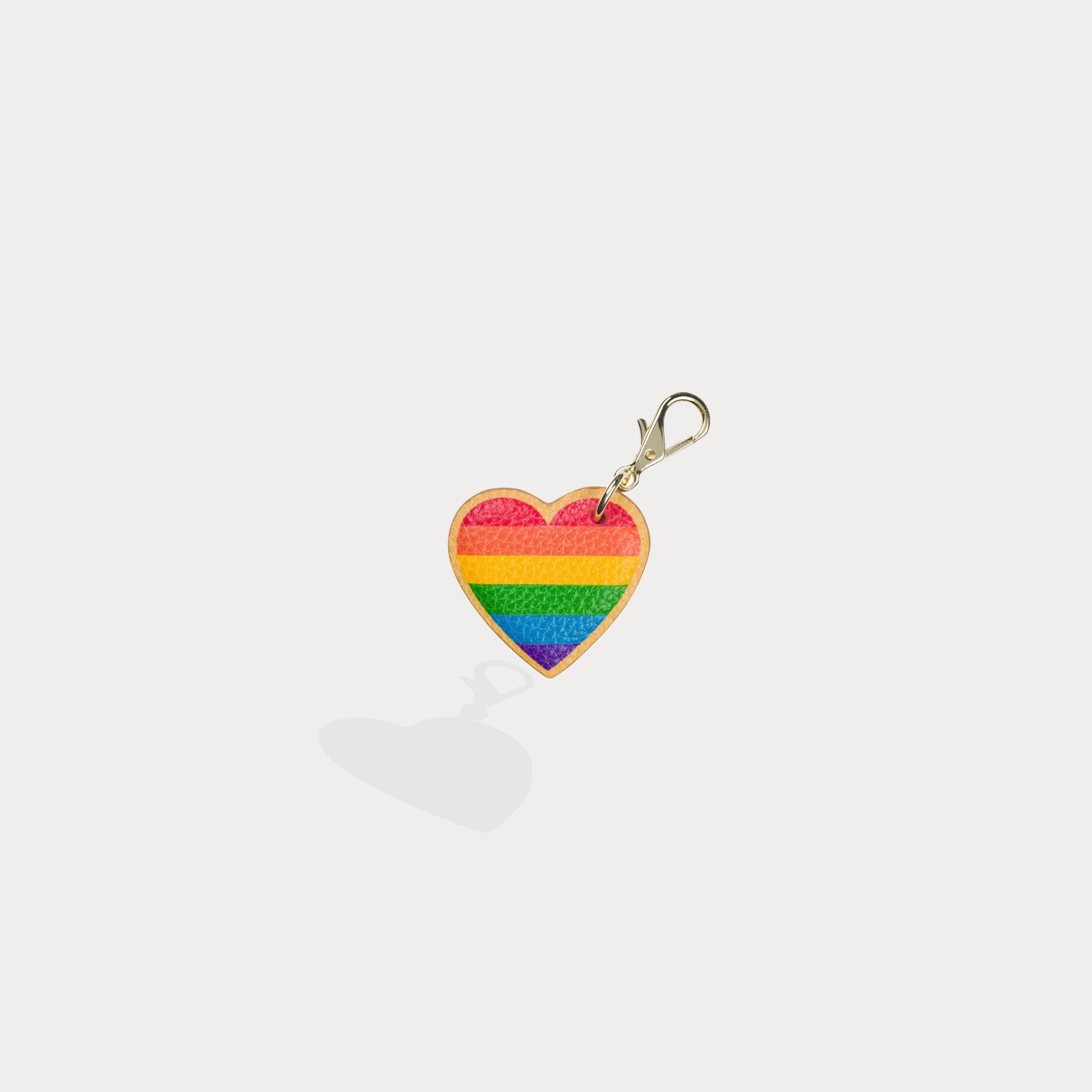 Rainbow Heart Charm - Rainbow/Gold Accessories Accessories 