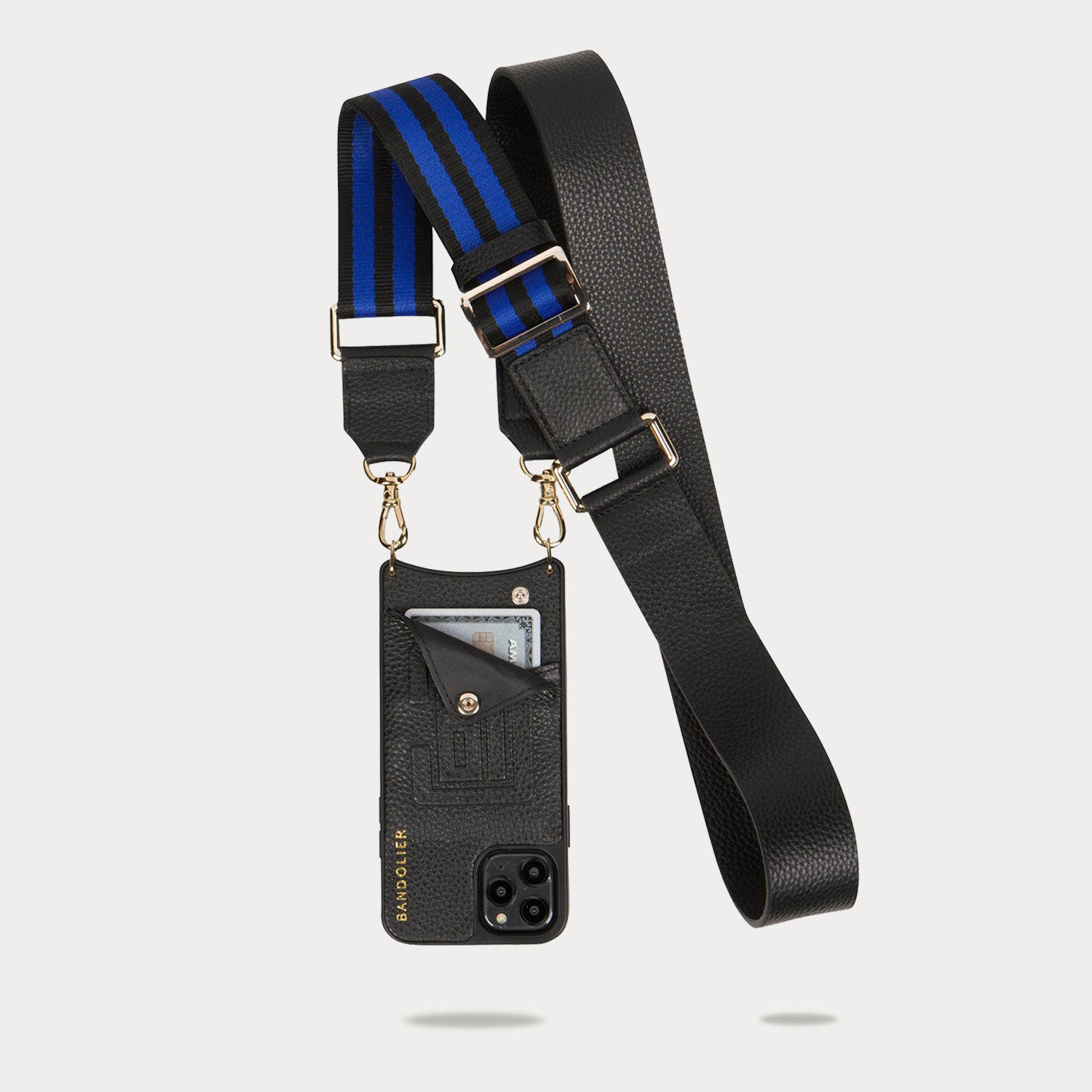 Skye Crossbody Strap - Black/Blue/Gold Accessories Bandolier 