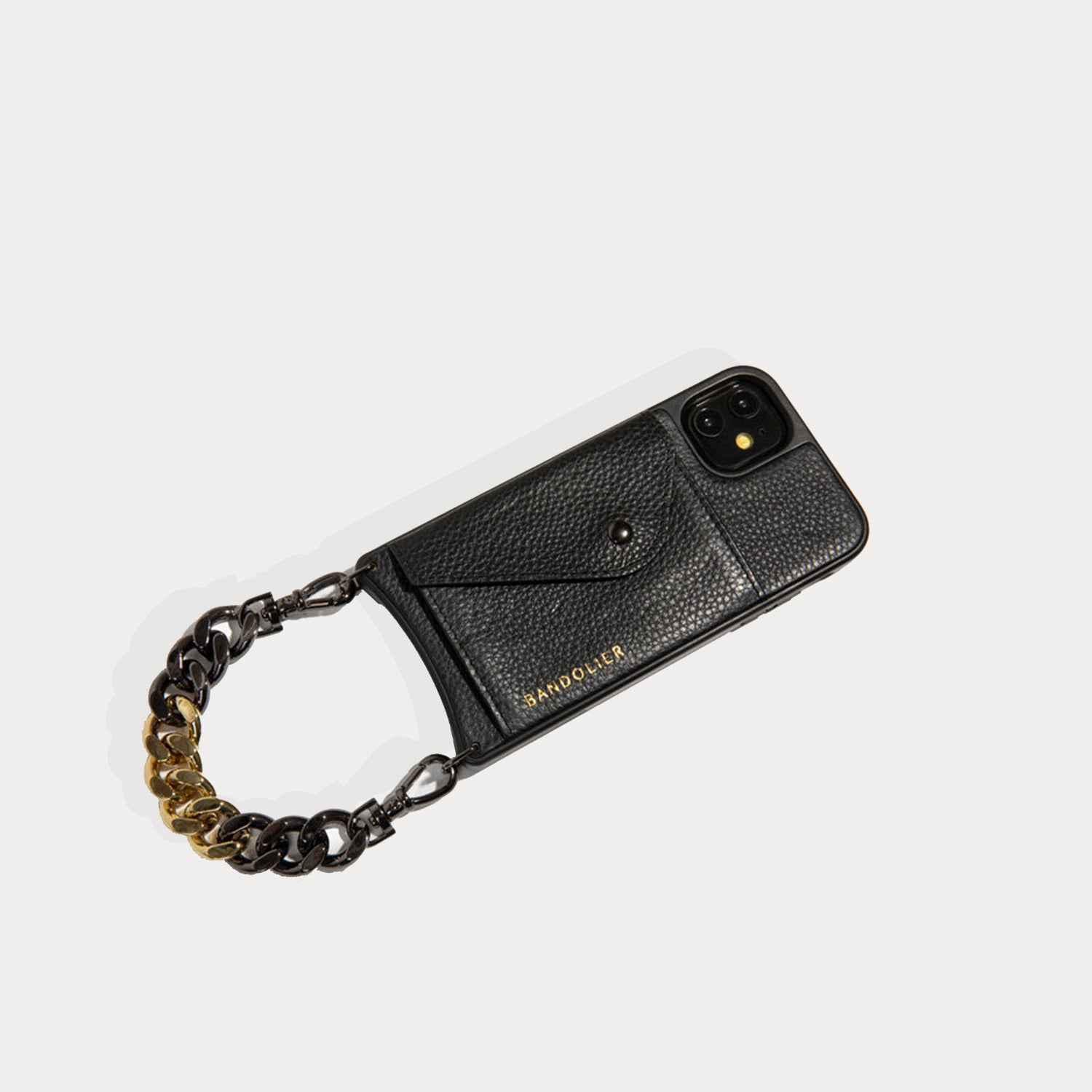 Lola Pewter Bandolet Strap - Black/Gold Accessories Bandolier 