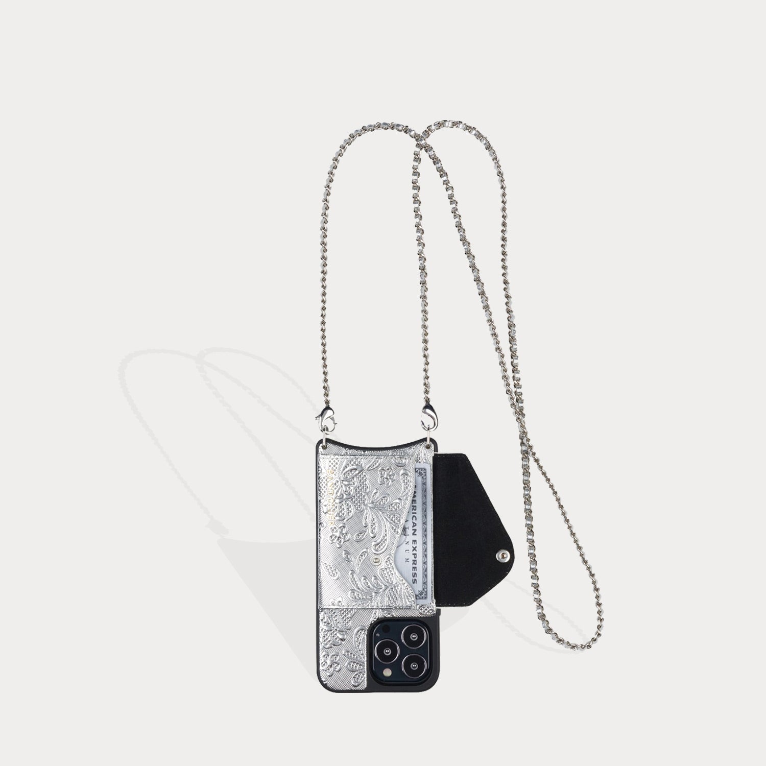 Lily Lace Side Slot Bandolier - Metallic Silver/Silver Accessories Bandolier 