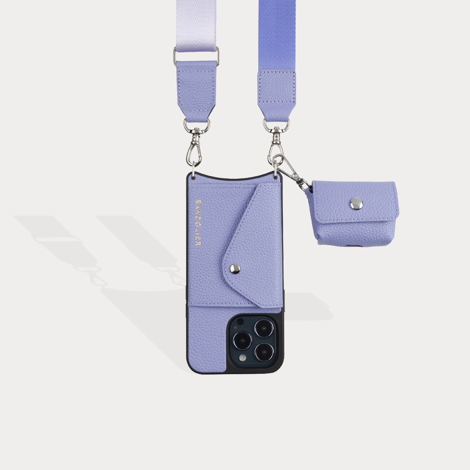 Avery AirPod Clip-On Pouch - Lavender/Silver Pouch Core Bandolier 