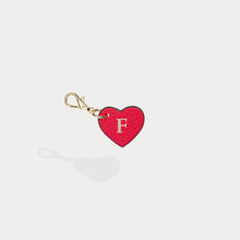 Heart Initial Charm - Red/Gold – Bandolier