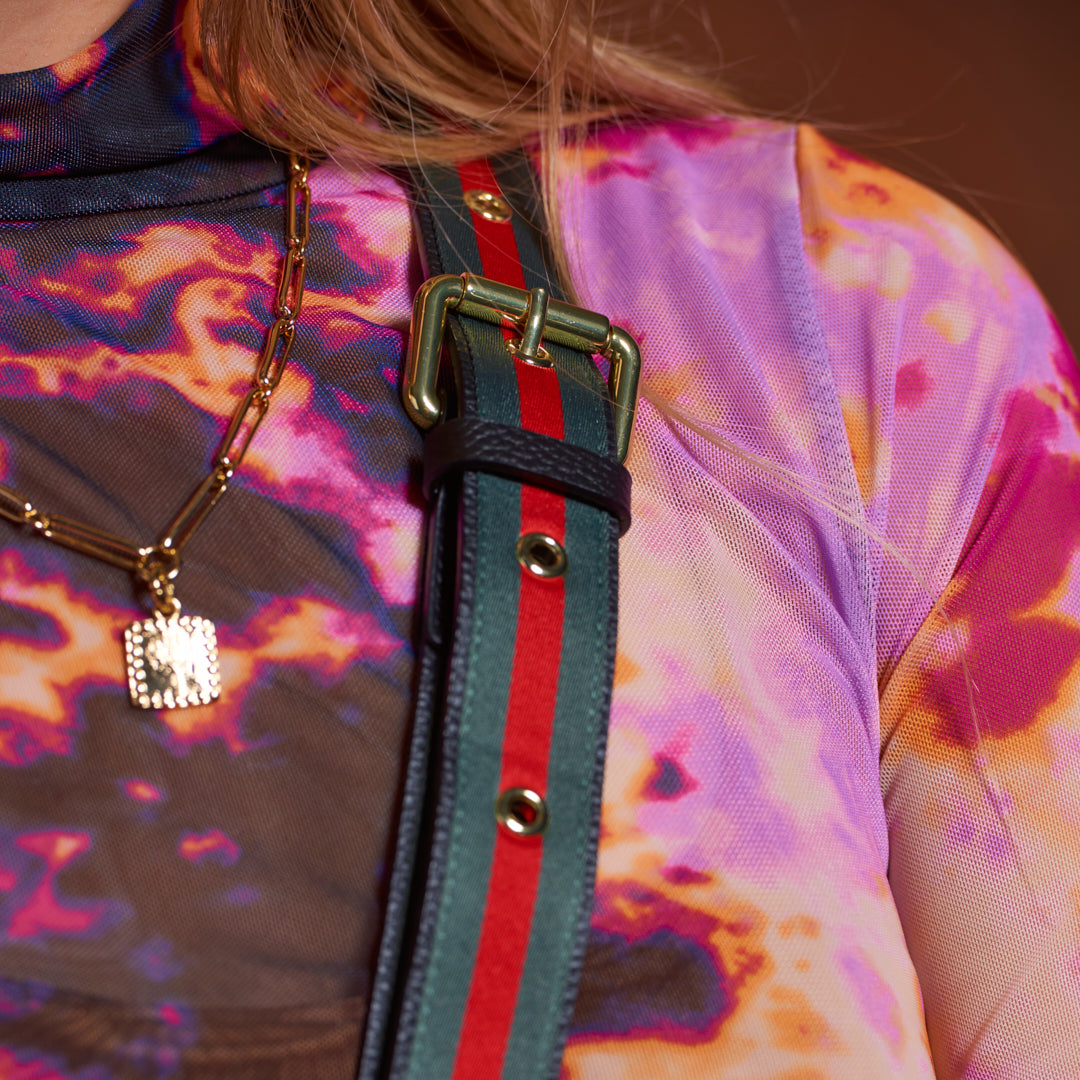 GLOD JORLEE Fashion Chain Straps Crossbody Bag for Women - Tie Dye