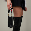 Kimberly Wristlet Only - Black/Gold Fashion Strap Bandolier 