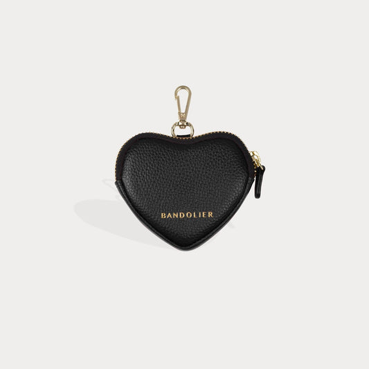 Mini Heart Pouch - Black/Gold Fashion Pouch Bandolier 