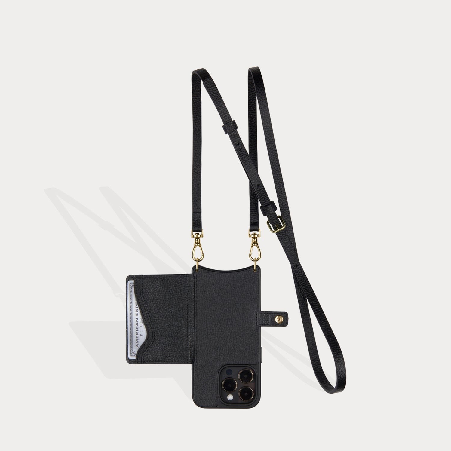 Mila MagSafe Charging Crossbody Bandolier in Black/Gold | 15 / iPhone Plus | Bandolier Style