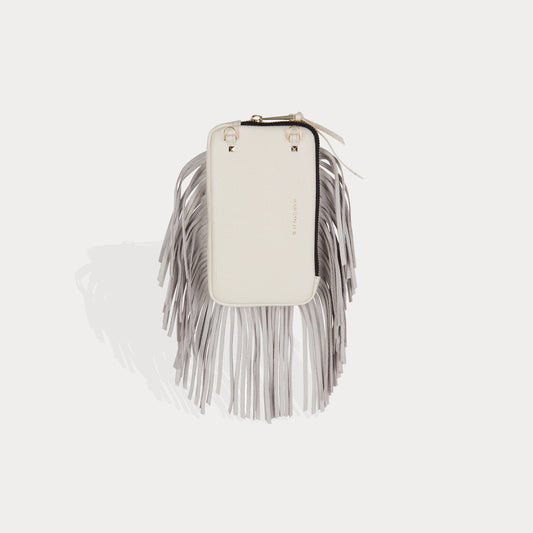 Fringe Expanded Pouch - Ivory/Gold Pouch Pouch 