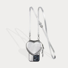 Willa Heart Pouch Bandolier - Metallic Silver/Silver Accessories Bandolier 